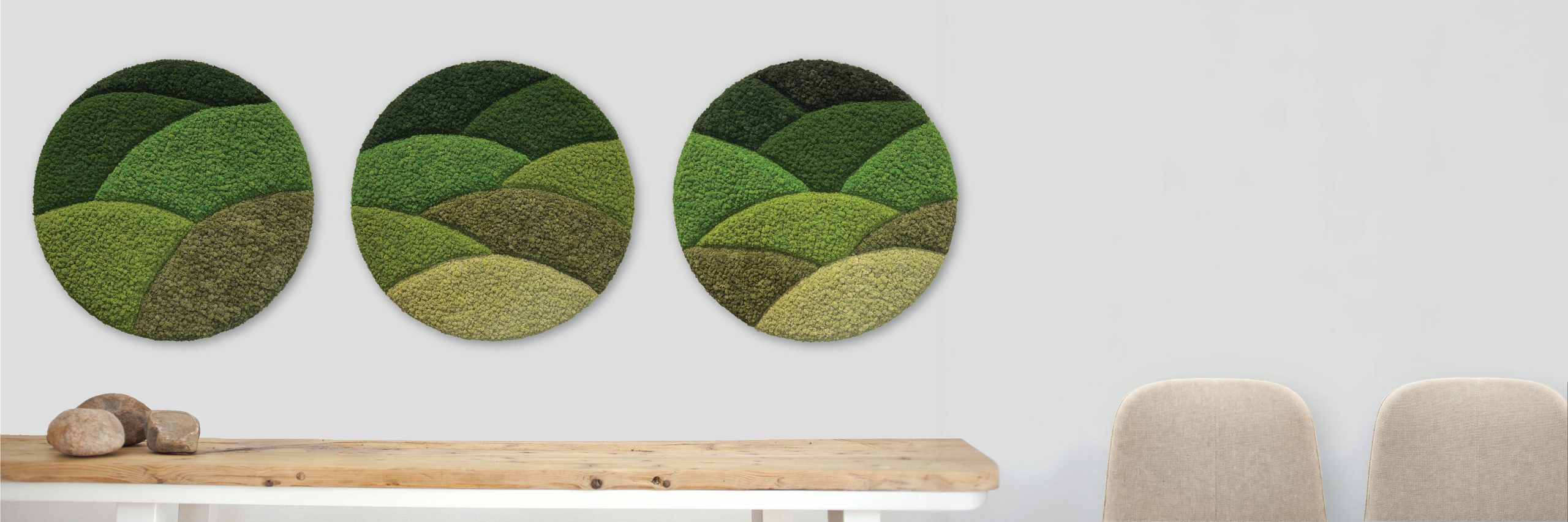 Biophilic acoustic wall art by Polarmoss